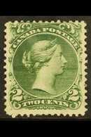 1868-71  2c Deep Green Large Queen, SG 57, Mint With Large Part Gum, Light Corner Crease. For More Images, Please Visit  - Other & Unclassified