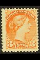 1873  3c Orange Red, Perf 11½x12, Montreal Printing, SG 96, Fine And Fresh Mint. For More Images, Please Visit Http://ww - Sonstige & Ohne Zuordnung