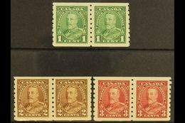 1935  Coil Stamps Imperf X Perf 8 Complete Set, SG 352/54, Fine Never Hinged Mint Horiz PAIRS, Very Fresh. 93 Pairs = 6  - Other & Unclassified