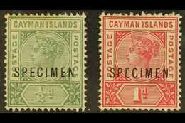 1900  QV ½d & 1d Ovptd "SPECIMEN," SG 1s/2s, ½d Toned, Mint (2 Stamps). For More Images, Please Visit Http://www.sandafa - Cayman Islands