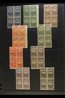 REVENUE STAMPS - SPECIMEN OVERPRINTS  1919-20 "Timbre Fiscal" Complete Set (1c To 10s) In NEVER HINGED MINT BLOCKS OF FO - Equateur
