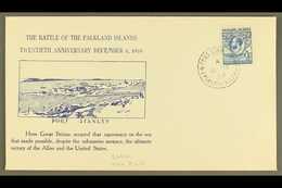 1934  (8 Dec) Illustrated Env For The 20th Anniversary Of The Battle Of The Falkland Islands Bearing 2½d Blue "Whale And - Falklandinseln