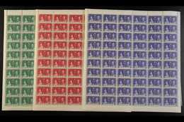 1937  Coronation Set, SG 143/145, In Complete Fine Never Hinged Mint Sheets Of Sixty. (180 Stamps) For More Images, Plea - Falkland