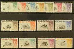 1960-66  Birds Definitives Sets SG 193/207, Mint Lightly Hinged (15 Stamps) For More Images, Please Visit Http://www.san - Falklandinseln