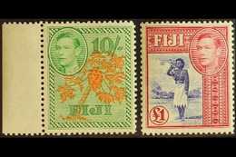 1950  10s And £1, SG 266a/b, Fine Never Hinged Mint. (2 Stamps) For More Images, Please Visit Http://www.sandafayre.com/ - Fidschi-Inseln (...-1970)