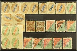 HELSINGFORS LOCAL STAMPS  19th Century Mint & Used Group On A Stock Card, Inc Pairs & Blocks Of 4 Etc. Mixed Condition A - Sonstige & Ohne Zuordnung