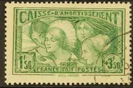 1931  1.50f+3.50f Green Sinking Fund (Yvert 269, SG 493), Very Fine Cds Used, Fresh. For More Images, Please Visit Http: - Altri & Non Classificati