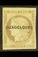 GUADELOUPE  1891 30c Brown Ceres, Overprinted, Yv 12, Very Fine Mint. For More Images, Please Visit Http://www.sandafayr - Sonstige & Ohne Zuordnung