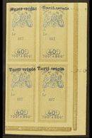 GUADELOUPE  REVENUE STAMPS 1899 40c Imperf Effets De Commerce Stamp Of France (1880) Surcharged "Tarif Triple" (Forbin 1 - Sonstige & Ohne Zuordnung