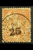 MADAGASCAR  1889 25 On 40c Red On Yellow, SG 3 (Yvert 3), Very Fine Used. For More Images, Please Visit Http://www.sanda - Sonstige & Ohne Zuordnung