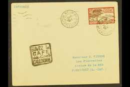 NEW CALEDONIA  1938 Envelope From New Caledonia To France Bearing 20c Stamp Tied By Noumea Cds, Alongside Fine Boxed Squ - Other & Unclassified