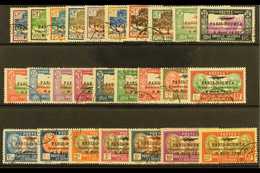 NEW CALEDONIA  1933 Paris - Noumea Flight Set Complete, Yv 3-28, Very Fine Used. (26 Stamps) For More Images, Please Vis - Other & Unclassified