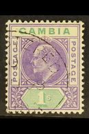 1904-06  1s Violet & Green, SG 67, Superb Used, Very Fresh. For More Images, Please Visit Http://www.sandafayre.com/item - Gambia (...-1964)