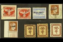 FIELD POST STAMPS.  1943-1945 Group On A Stock Card, Includes Tunisia 1943 (-) Palm Afrika Korps (x3, mint/unused, suppo - Sonstige & Ohne Zuordnung