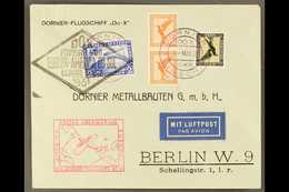 1931  1st DORNIER DO - X Flight Europe - South America, Cover Franked Air "Eagle" 50pf Pair And 3Mk Plus Zeppelin 2Rm So - Sonstige & Ohne Zuordnung