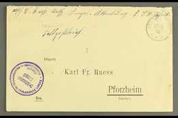 SOUTH WEST AFRICA  1906 (12 Aug) Stampless Feldpost Cover To Germany Showing A Fine "LUDERITZBUCHT" Cds Postmark, The La - Altri & Non Classificati