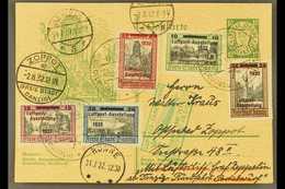 1932  Danzig Flight, Illustrated 10pf Stationery Card Franked 1932 Airmail Exhibition Set Complete Tied By Exhibition Ca - Andere & Zonder Classificatie