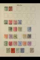 1886-1935  A Most Useful Mint And Fine Used Range On Old Imperial Album Printed Pages, Incl. 1889 25c On 2½d With Short  - Gibraltar