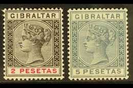 1889-96  2p And 5p, SG 32/33, Superb Never Hinged Mint. (2) For More Images, Please Visit Http://www.sandafayre.com/item - Gibilterra