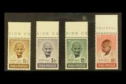 1948  Gandhi First Anniv. Of Independence Set Complete, SG 305/08, Never Hinged Mint Each With Upper Sheet Margin (4 Sta - Other & Unclassified