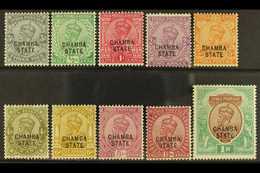 CHAMBA  1913 KGV Wmk Single Star Ovptd Set, SG 43/53, Fine Mint (10). For More Images, Please Visit Http://www.sandafayr - Altri & Non Classificati