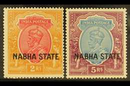 NABHA  1927-36 2r Carmine & Orange, 5r Ultramarine & Purple, SG 71/2, Mint, 5r Gum Creases (2). For More Images, Please  - Other & Unclassified