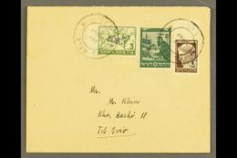 1948 INTERIM PERIOD COVER.  TEL AVIV 1948 (May) Locally Addressed Cover Bearing Three Labels With Local Tel Aviv Handsta - Altri & Non Classificati