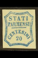 PARMA  1859 20c Bright Blue, 2nd Printing, Sass 15, Very Fine And Fresh Mint Og. Signed Brun. Lovely Bright Stamp. For M - Unclassified