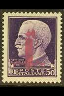 ITALIAN SOCIAL REPUBLIC  (R.S.I.)  1944 50L Violet Overprinted, With Fascie OVERPRINT IN LILAC At Firenze, Sassone 500,  - Non Classificati