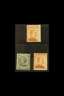 AEGEAN IS - PISCOPI  1917 - 22 20c Orange No Wmk, 1922 15c Grey And 20c Orange With Wmk, Sass 9/11, Fine Mint. (3 Stamps - Altri & Non Classificati