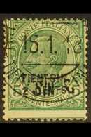 OFFICES IN CHINA  TIENTSIN 1917 2c On 5c Green, Sass 1, Fine Used With Tientsin Cina 15.1.18 Cds Cancel. For More Images - Sonstige & Ohne Zuordnung