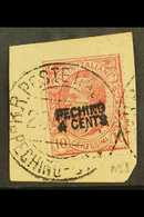OFFICES IN CHINA - PEKING  1917 4c On 10c Rose, Sass 2, Very Fine Used On Piece With Full Cds Cancel. For More Images, P - Altri & Non Classificati