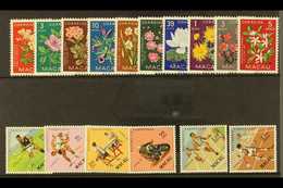 1953-62  PAIR OF NHM SETS On A Stock Card That Inc 1953 Indigenous Flowers (SG458/67) & 1962 Sports Set (SG 486/91). Lov - Other & Unclassified