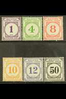 MALAYA POSTAL UNION  1936-38 Postage Due Set, SG D1/6, Very Fine Mint (6 Stamps) For More Images, Please Visit Http://ww - Sonstige & Ohne Zuordnung