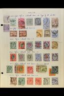 1863-1952 USED COLLECTION  Presented On "Busy" Old Interleaved Pages. Includes QV To 1s Shades, KEVII To Various 1s, KGV - Malta (...-1964)