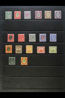 1903-1914 KEVII FINE MINT  All Different Selection. With 1903-04 (Crown CA) Set Less 2½d; 1904-14 (Mult Crown CA) Most V - Malta (...-1964)