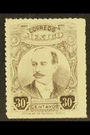 1917-20  30c Grey-brown Serdan Rouletted 14½ (Scott 616, SG 400), Fine Never Hinged Mint, Fresh. For More Images, Please - Mexico