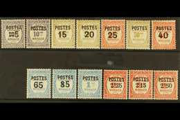 1937  Postage Dues Set Overprinted / Surcharged (excl. 50c On 60c), Yvert 140/6, 148/53, Never Hinged Mint (13 Stamps).  - Andere & Zonder Classificatie