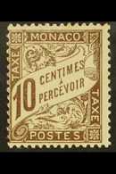 POSTAGE DUE  1905-09 10c Brown, Yvert 4, Mi 7, Very Fine Mint. For More Images, Please Visit Http://www.sandafayre.com/i - Other & Unclassified