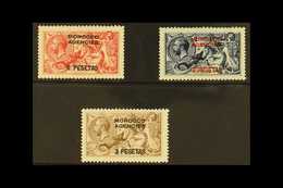 SPANISH CURRENCY  1914-26 Seahorses, With Waterlow 6p On 5s, 12p On 10s Indigo-blue, And Bradbury Wilkinson 3p On 2s.6d, - Andere & Zonder Classificatie