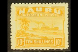 1924  10s Yellow On Rough Surfaced Paper, SG 39A, Very Fine And Fresh Mint. For More Images, Please Visit Http://www.san - Nauru