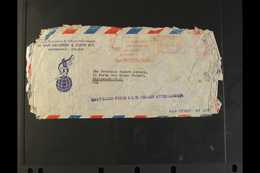 CRASH MAIL  1954 (4 Sept) Meter Mail Cover From Amsterdam To New York With Violet "SALVAGED FROM K.L.M. CRASH AT SHANNON - Altri & Non Classificati