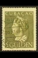 CURACAO  1947 5g Olive Queen (SG 260, NVPH 180), Superb Cds Used, Very Fresh. For More Images, Please Visit Http://www.s - Other & Unclassified