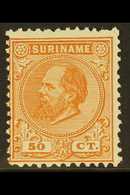 SURINAME  1873-88 50c Orange-brown Perf 11½x12 (SG 24a, NVPH 13D), Unused No Gum As Issued, Some Rough Perfs At Top, Ver - Other & Unclassified