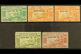FRENCH: 1938 POSTAGE DUE  Complete Set, SG FD 65-69, Fine Cds Used, Presumed Cto. (5) For More Images, Please Visit Http - Other & Unclassified