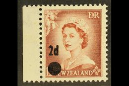 1958  2d On 1½d Brown-purple SURCHARGE ERROR, SG 763b, Very Fine Never Hinged Mint Marginal Example, Very Fresh. For Mor - Other & Unclassified