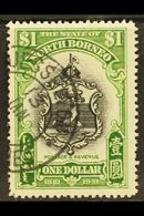 1931  $1 Black And Yellow- Green Anniversary, SG 300, Very Fine Used. For More Images, Please Visit Http://www.sandafayr - North Borneo (...-1963)