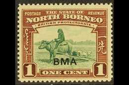 1945 VARIETY.  1c Green & Red Brown "Ant Trail" Variety, SG 320a, Never Hinged Mint For More Images, Please Visit Http:/ - North Borneo (...-1963)