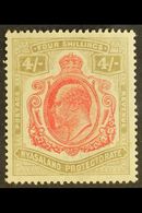 1908-11  4s Carmine & Black, SG 79, Fine Mint. For More Images, Please Visit Http://www.sandafayre.com/itemdetails.aspx? - Nyasaland (1907-1953)