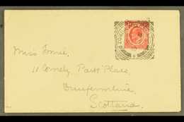 1910  Fine Cover Addressed To Scotland, Franked KEVII 1d With Superb Strike Of "Zomba" Squared Circle, Fine Strikes Of " - Nyassaland (1907-1953)